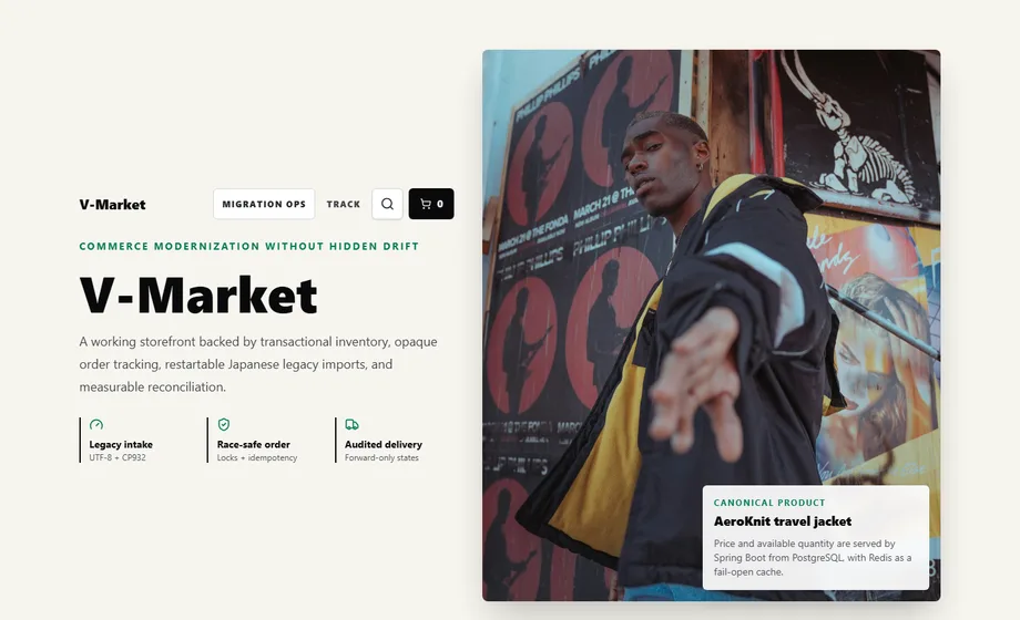 V-Market interface preview